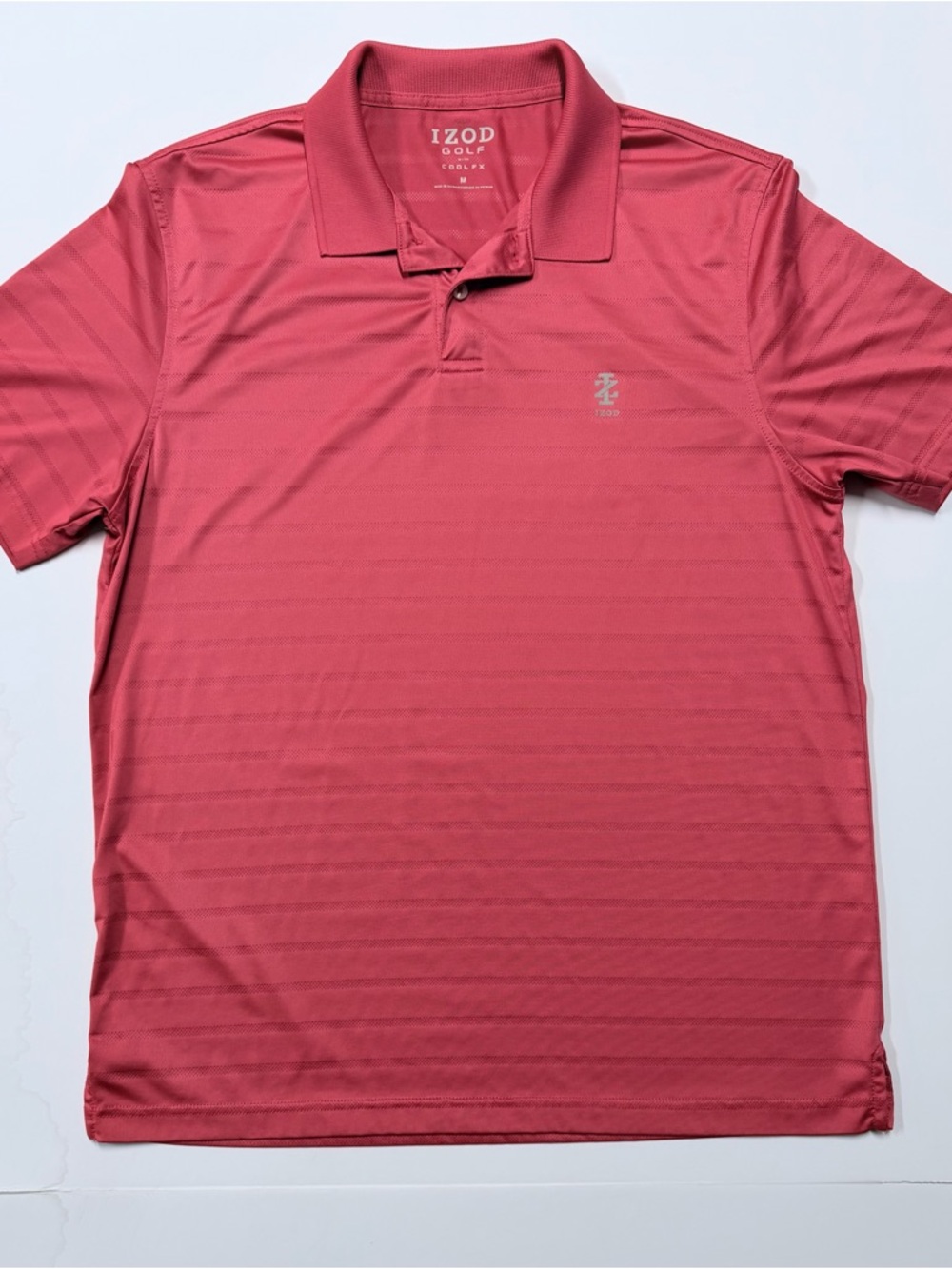 Men's Izod Coolfx Short Sleeve Polo in coral